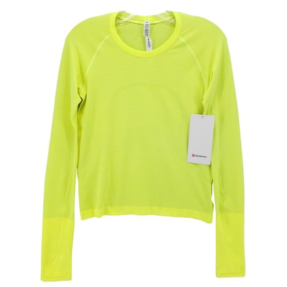 lululemon athletica Tops - NWT LULULEMON Swiftly Tech Long Sleeve Shirt 2.0 Race HIYE Highlight Yellow Sz 6